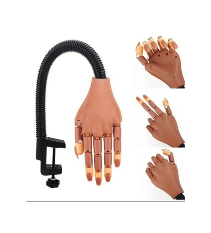 Mano de práctica para manicuristas con 100 uñas