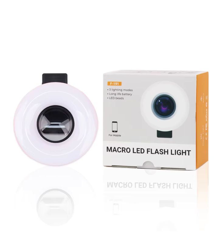 Lente macro con flash